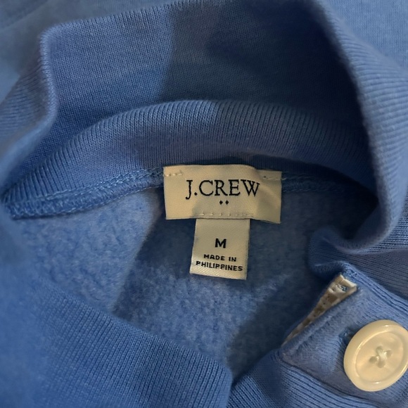 J CREW Women’s Blue Sweatshirt with Buttons . Medium. Preowned. - Picture 3 of 4